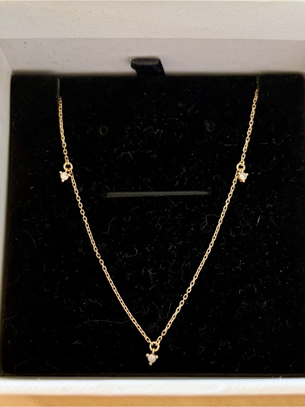 Mejuri multi station diamond necklace- 3 diamonds